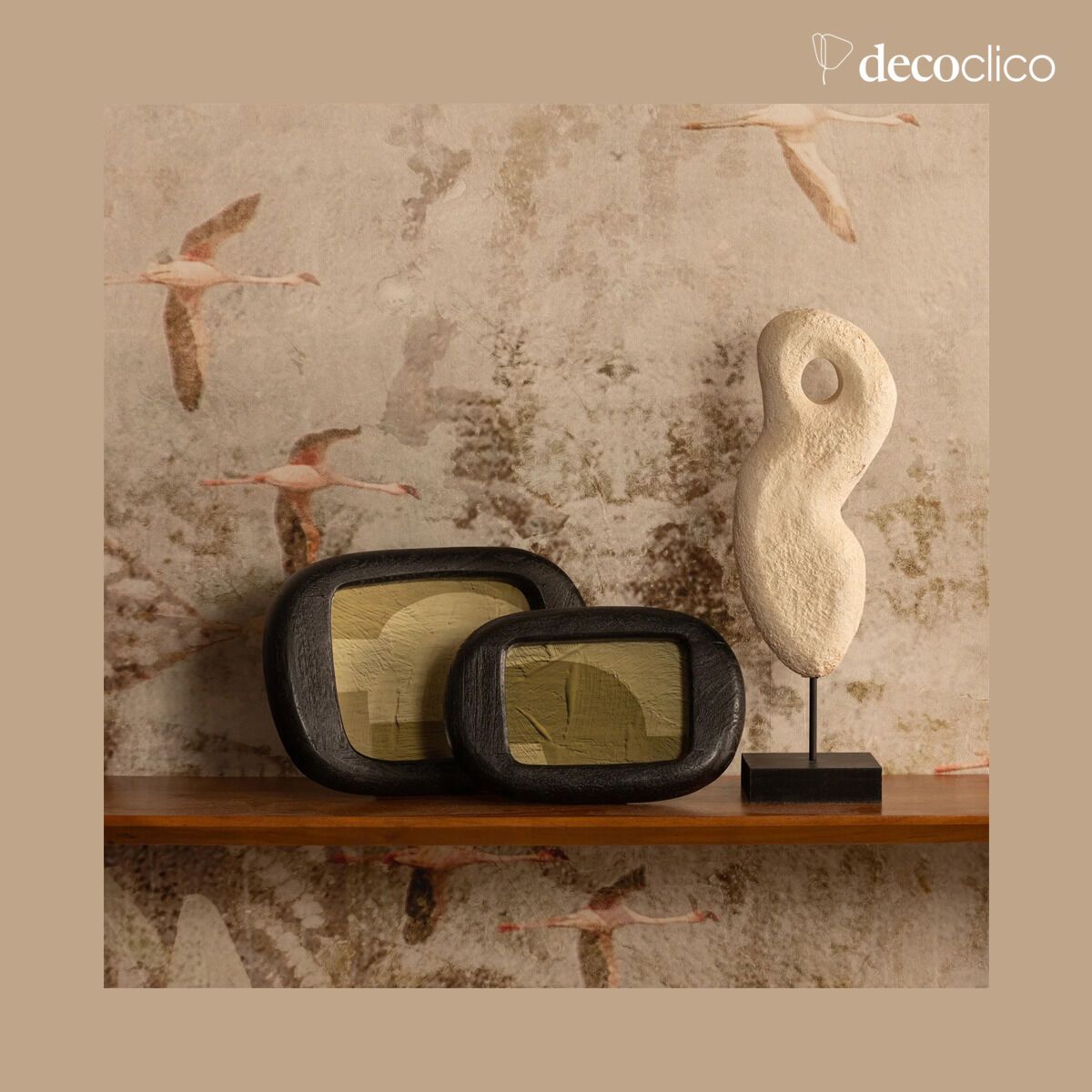 Set van 2 fotolijsten van zwart walnotenhout Vertex