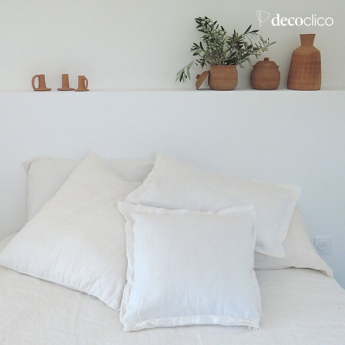 Set van 3 handgemaakte Alma terracotta kandelaars