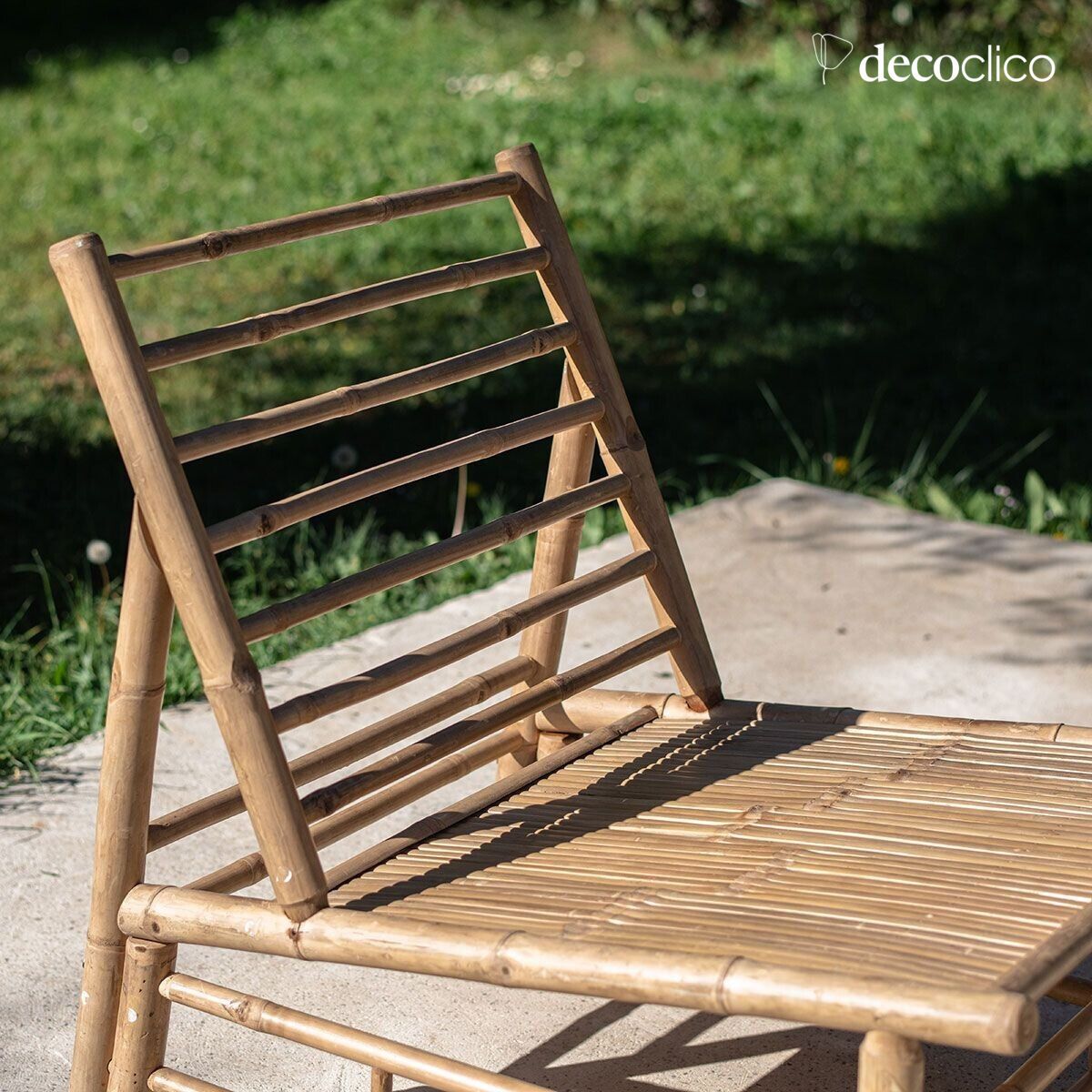 Sillón bajo de bambú natural Taman