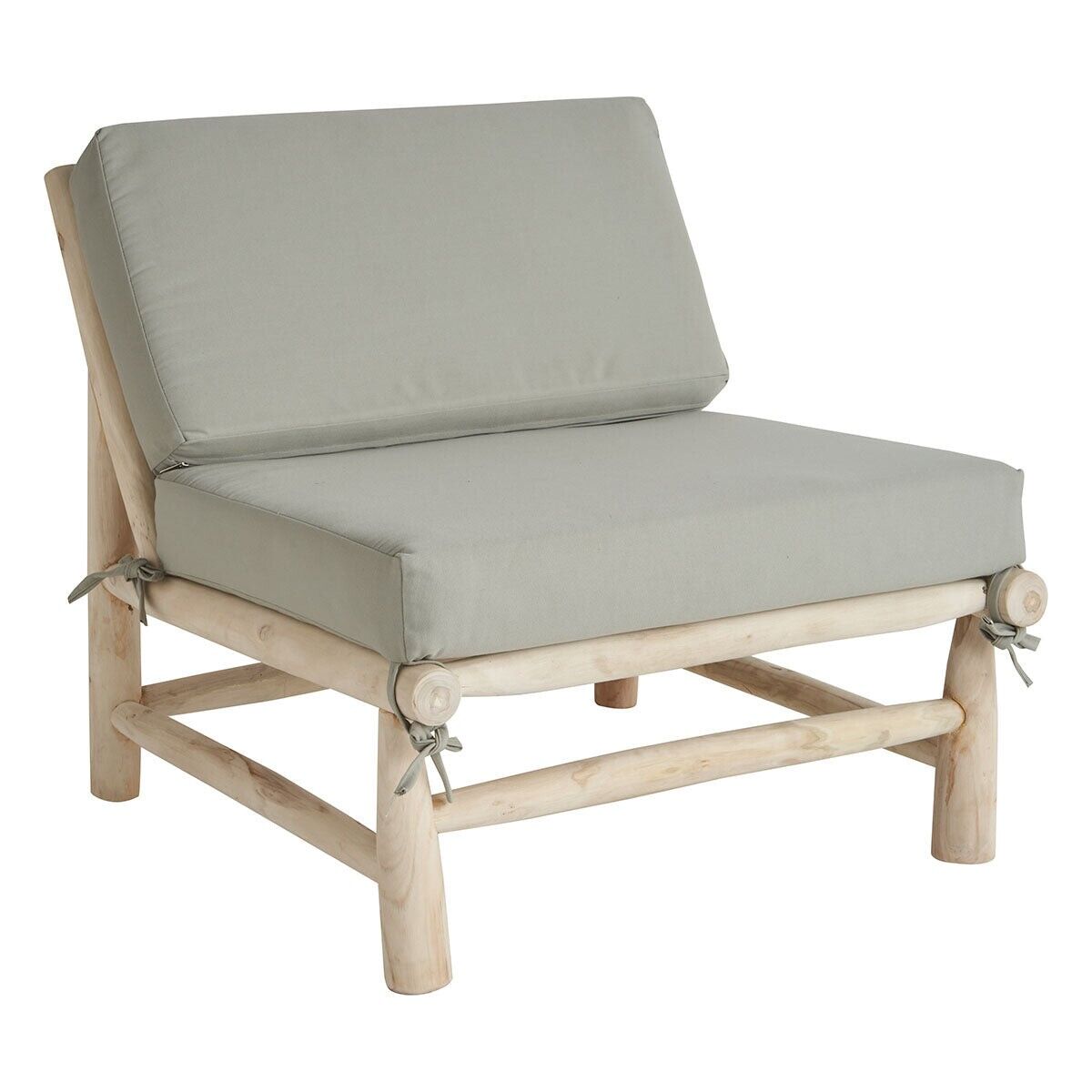 Sillón bajo de salón de madera de teca Pepper