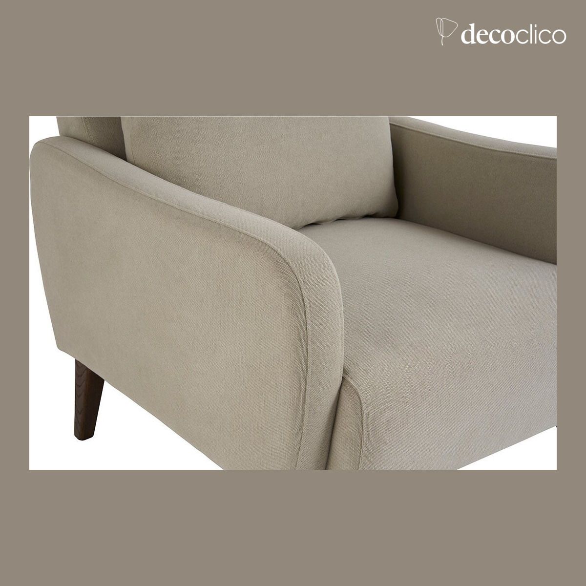 Sillón de lino/algodón natural