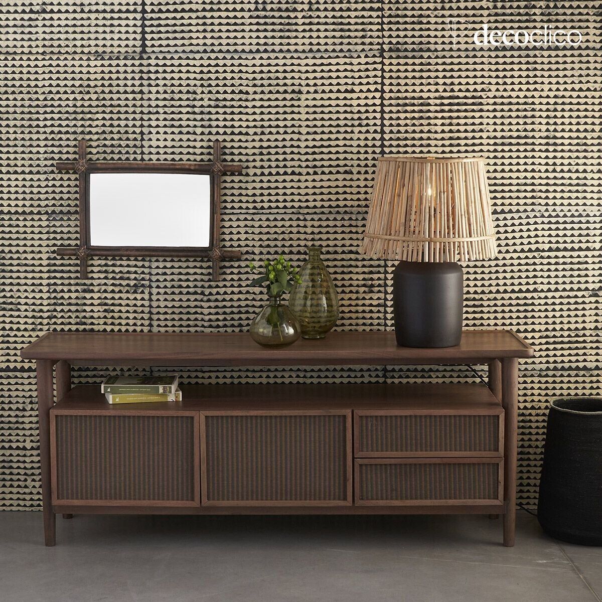 Solid acacia TV stand Tatami