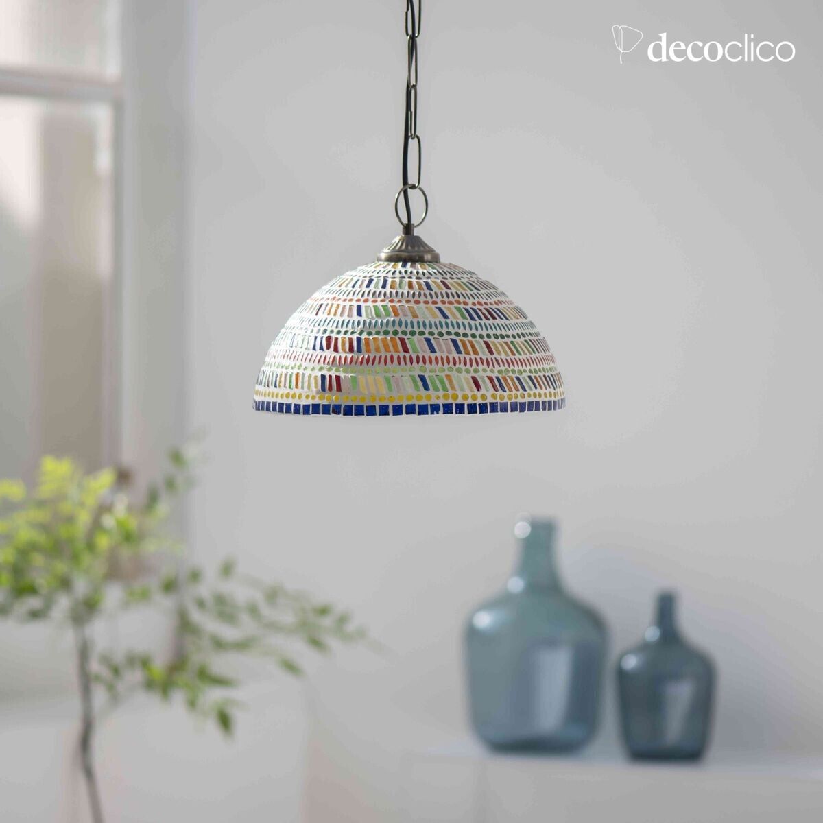 Sospensione a cupola in mosaico di vetro - multicolore Bangalore