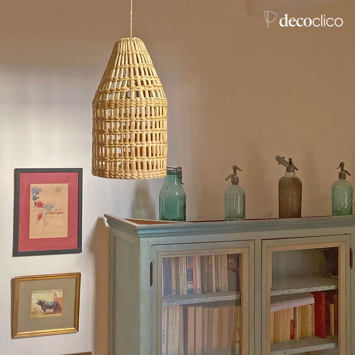 Sospensione conica in giacinto d'acqua (non elettrificata) Céleste