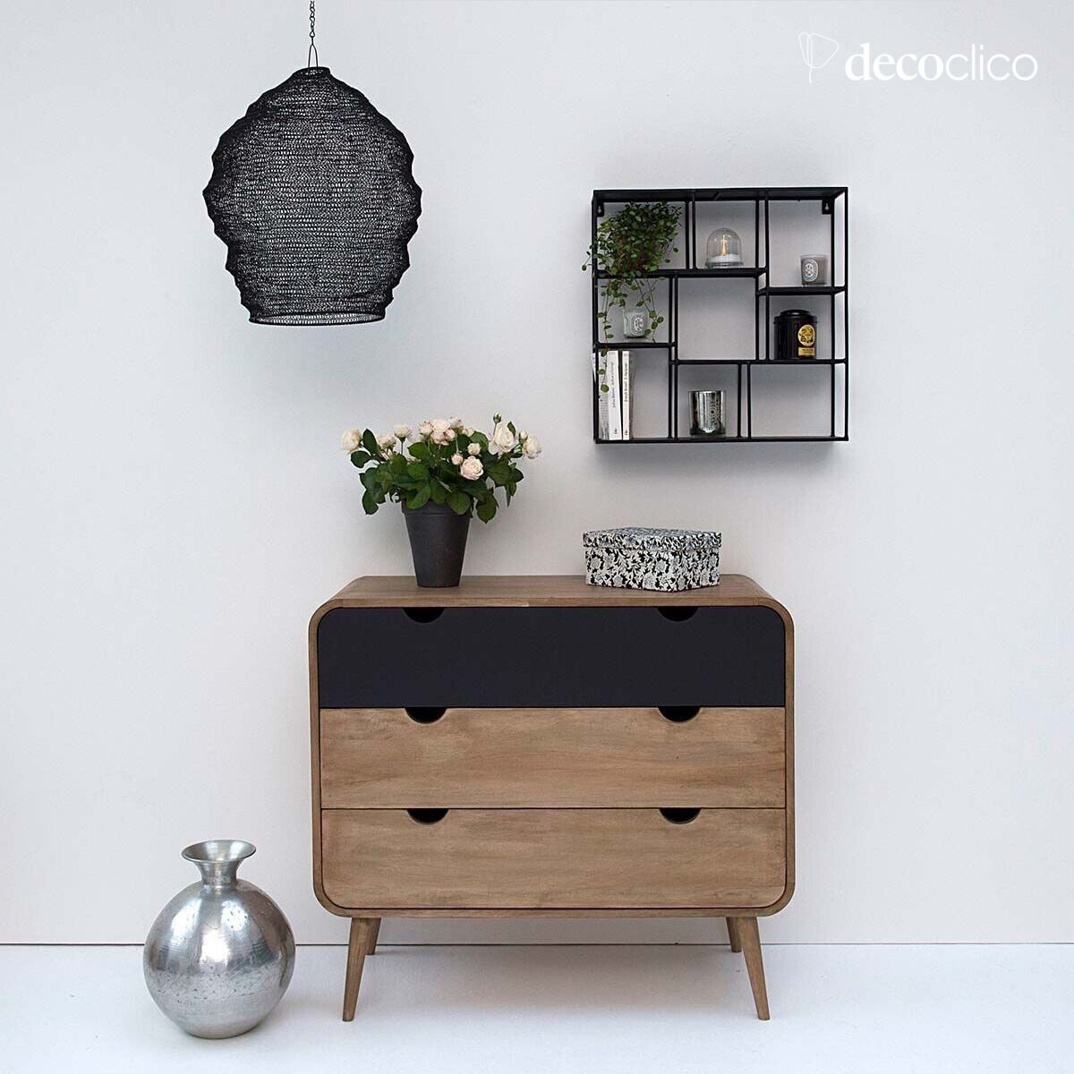 Sospensione in filo metallico nero (non elettrificata)