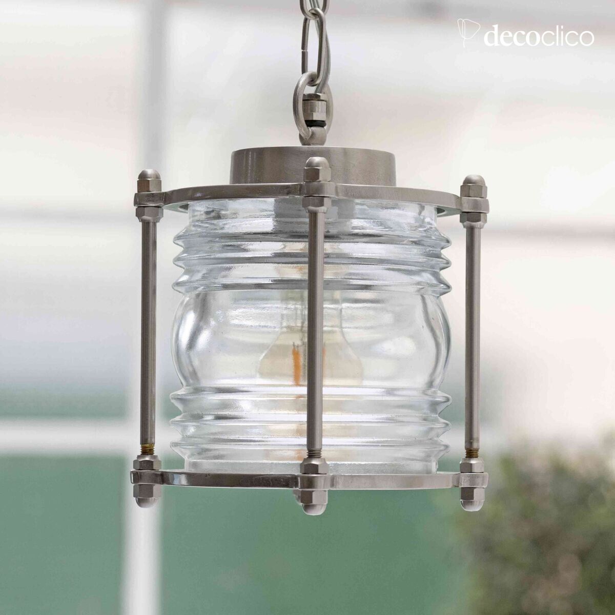 Sospensione in nickel opaco con catena Egee