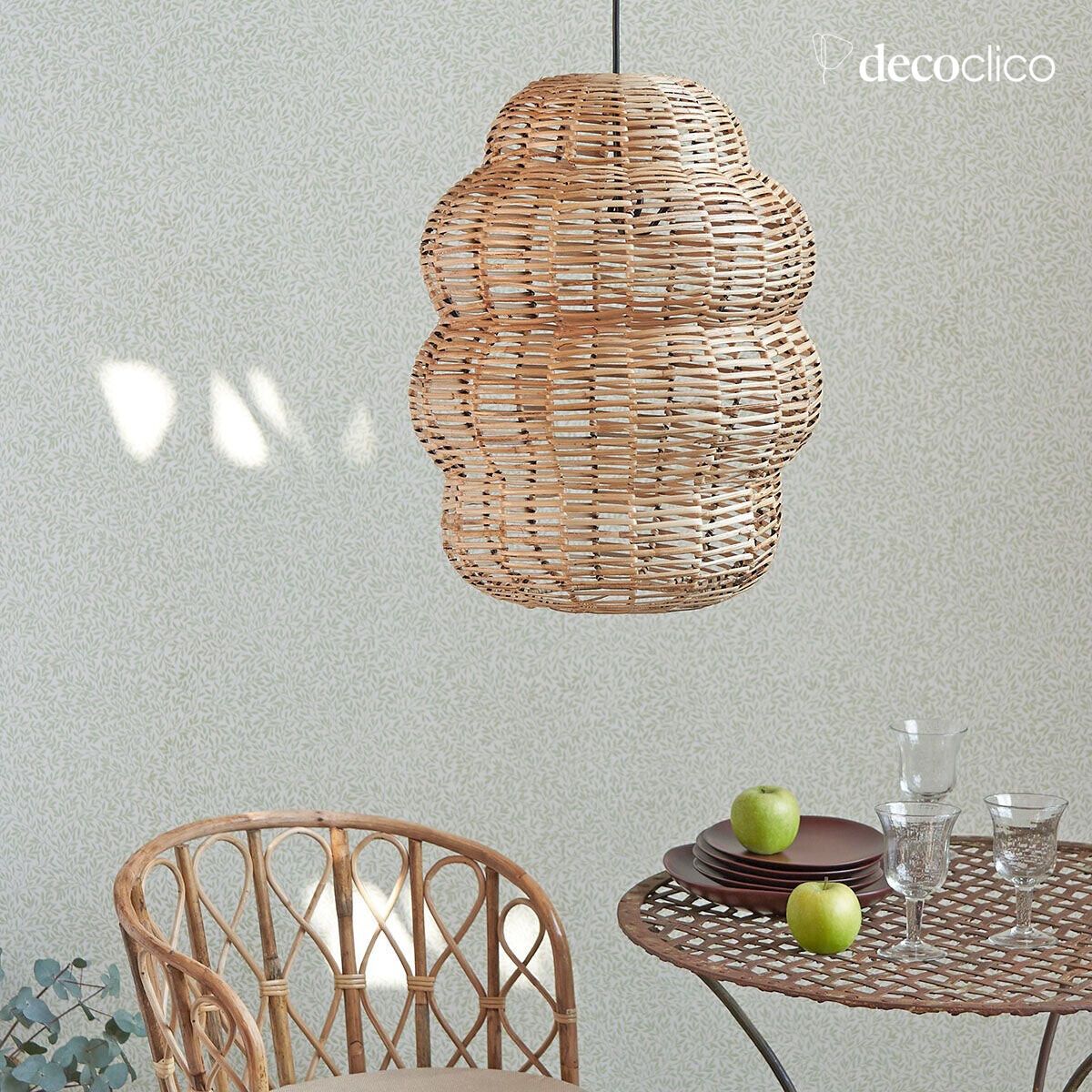 Sospensione in rattan naturale (non elettrificata) Kamo