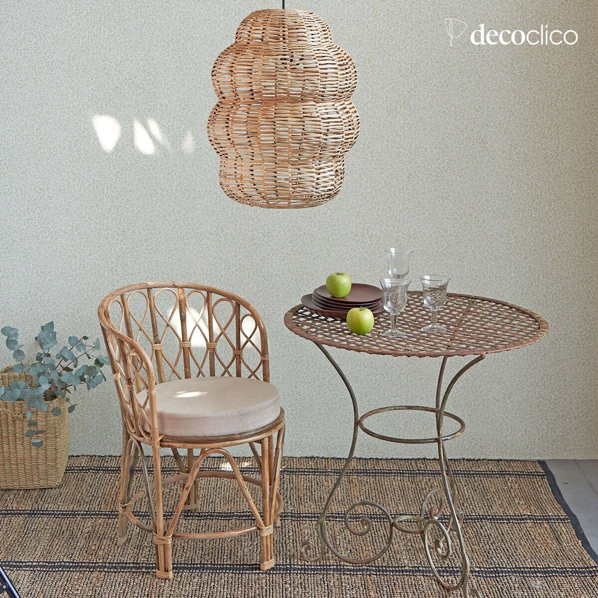 Sospensione in rattan naturale (non elettrificata) Kamo