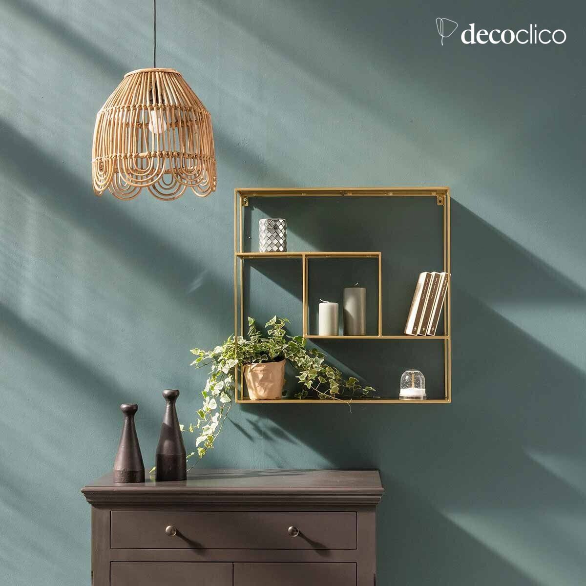 Sospensione vintage in rattan naturale (non elettrificata) Moka