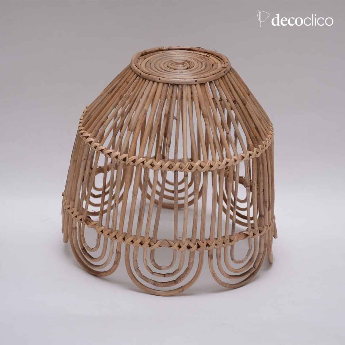 Sospensione vintage in rattan naturale (non elettrificata) Moka
