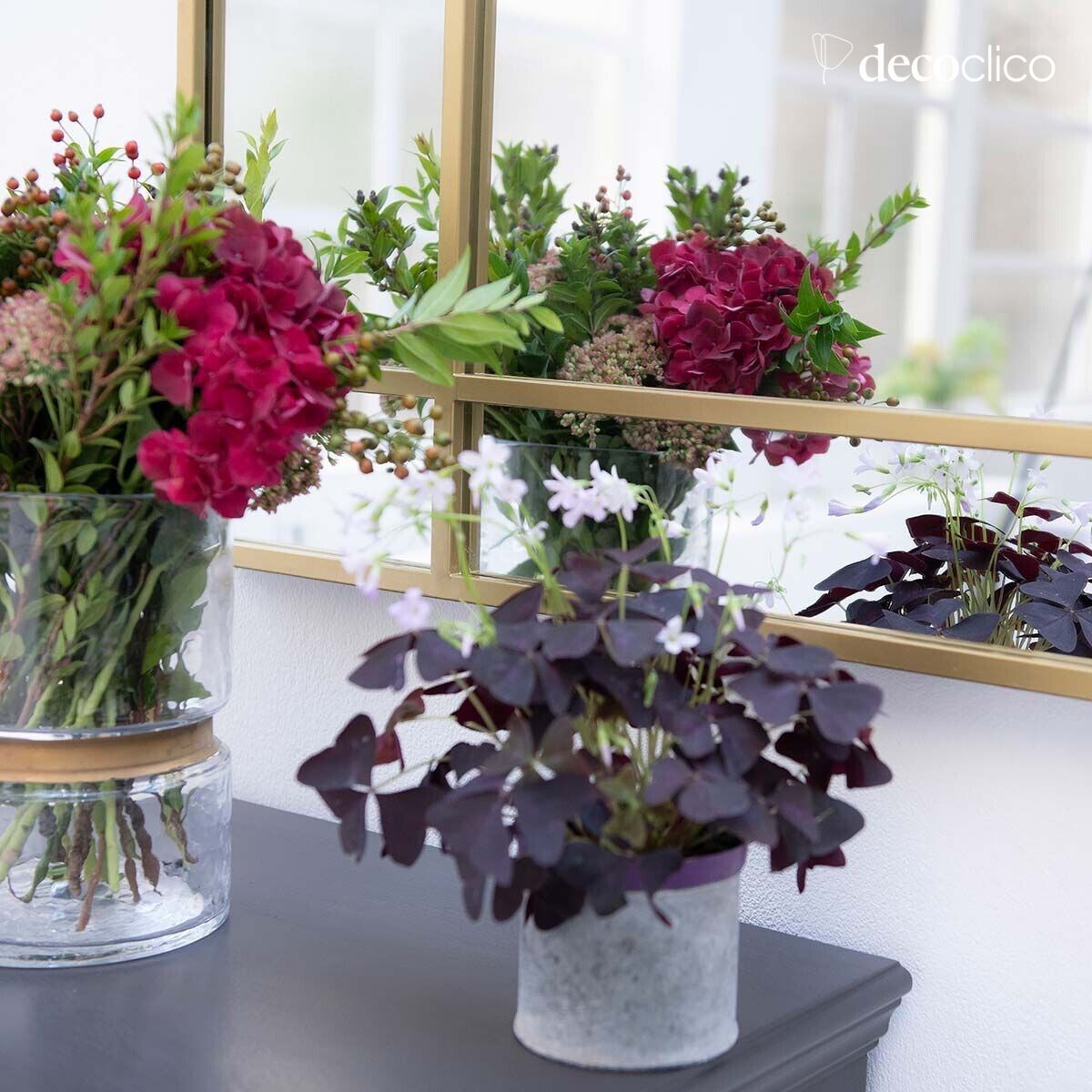 Specchio Art Déco in metallo dorato 130 x 90 cm  Wallis