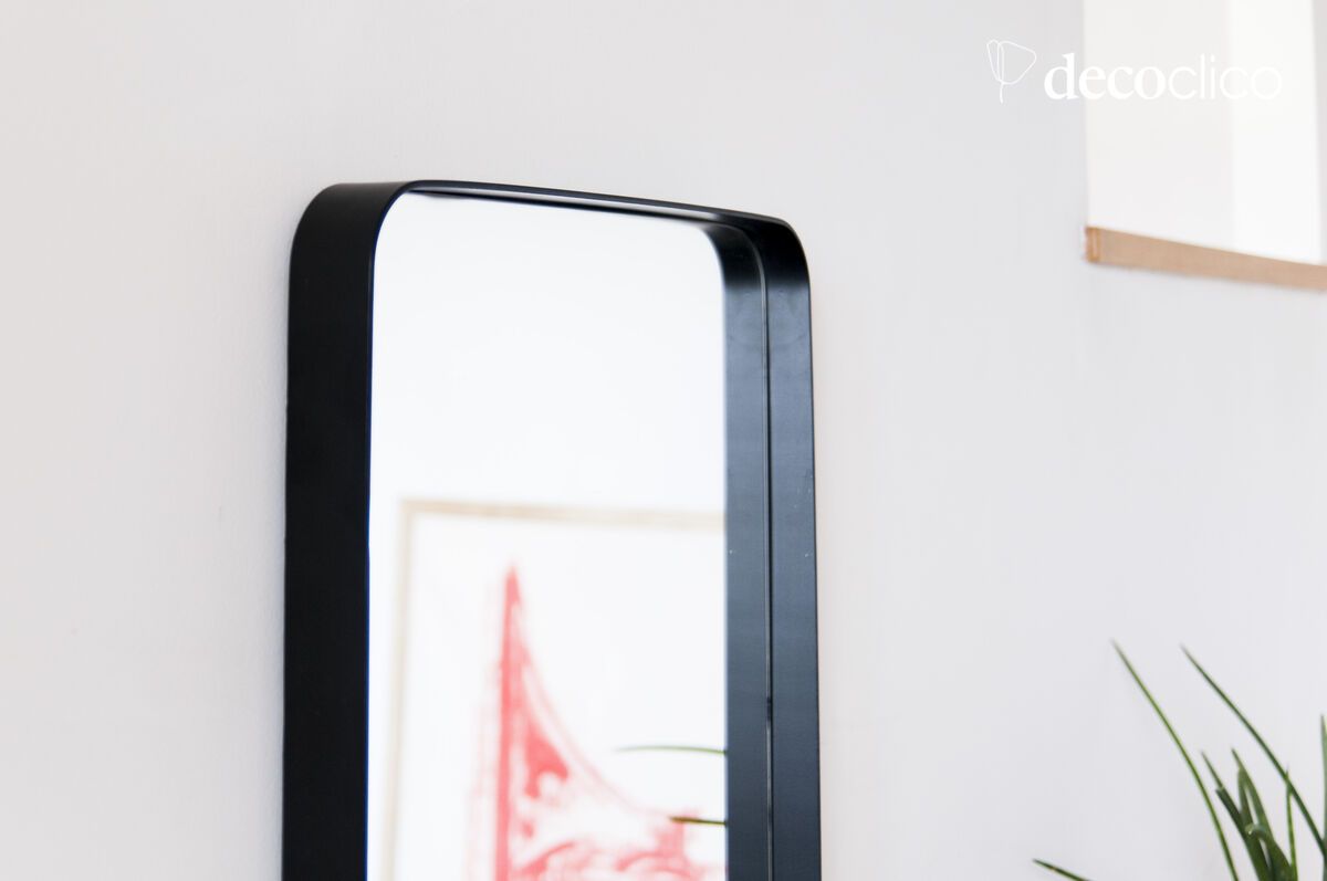 Specchio con cornice nera Ascain