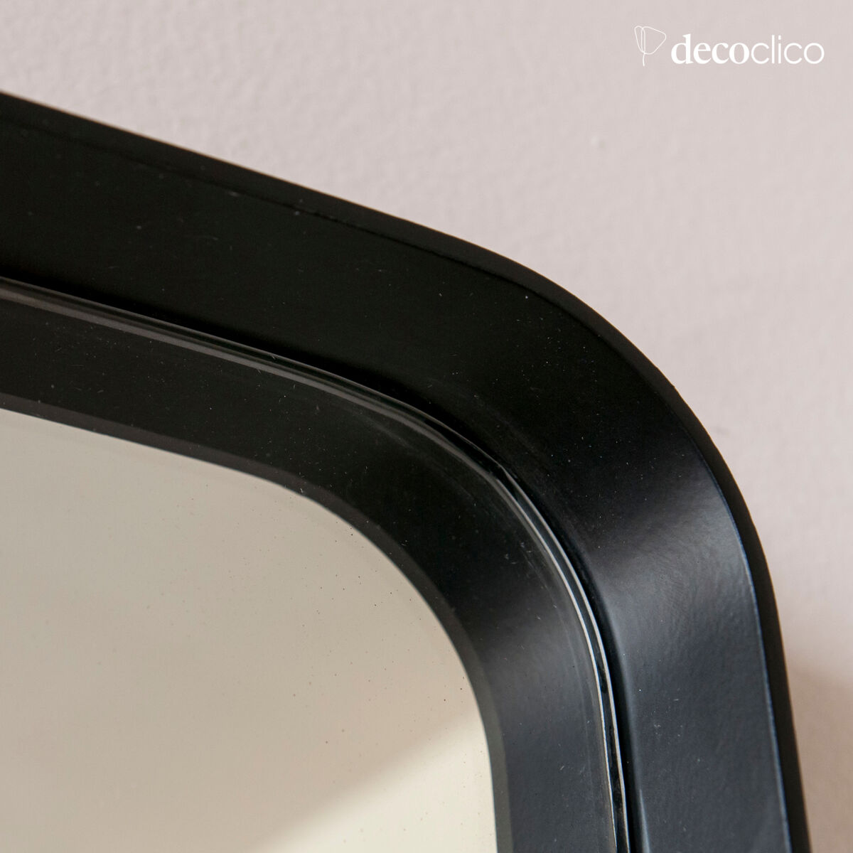 Specchio con cornice nera Ascain