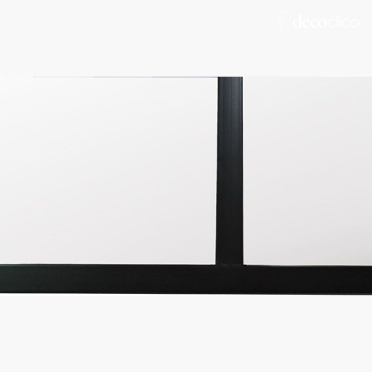 Specchio con vetro rettangolare da officina in metallo nero 90 x 60 cm  Bricklane