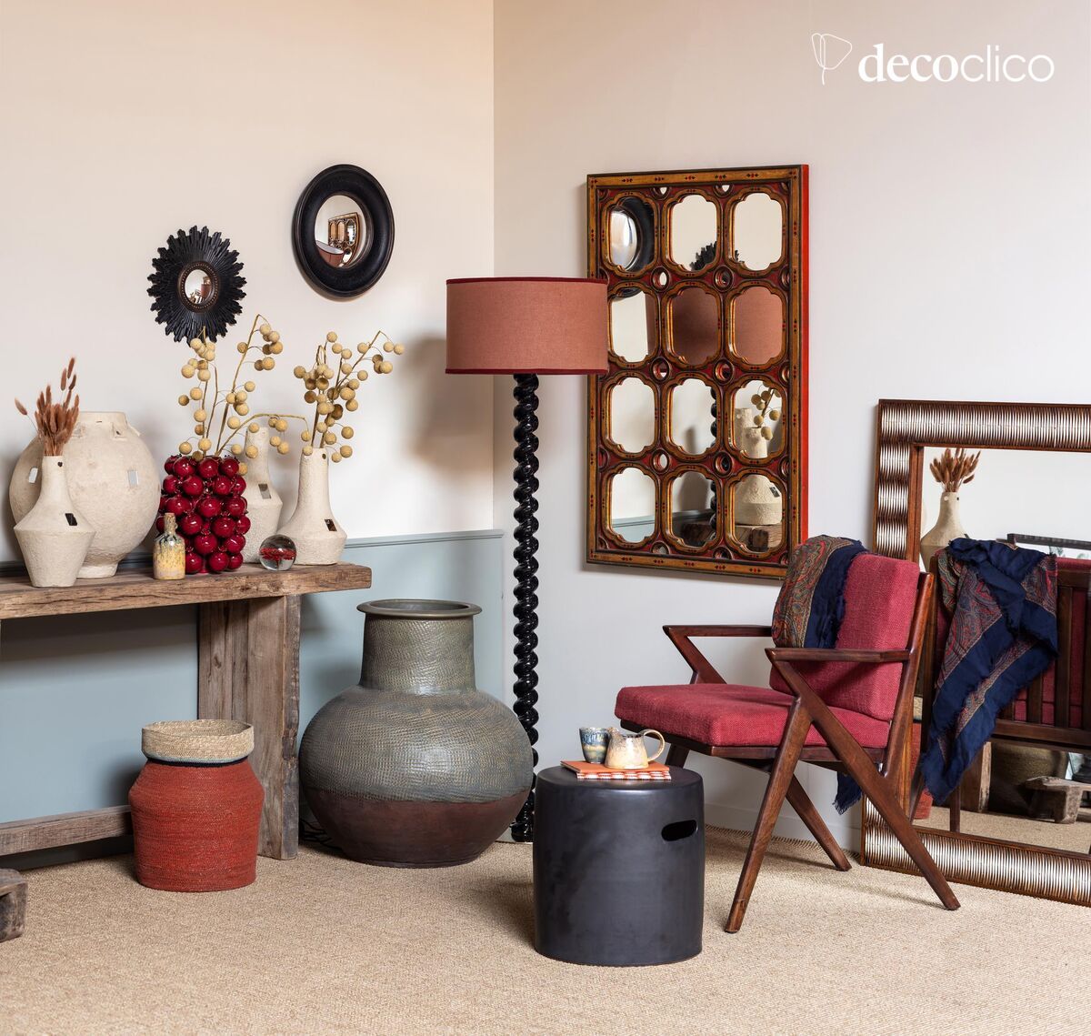 Specchio convesso rotondo color carbone Soleil 