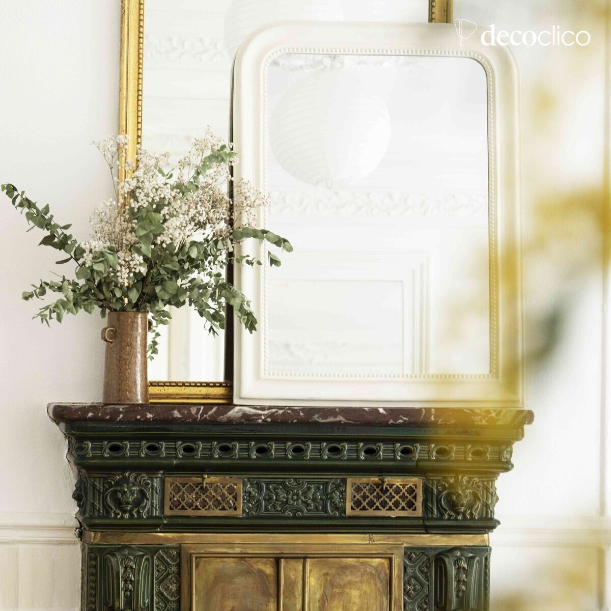 Specchio da parete bianco 59 x 78 cm Manderley