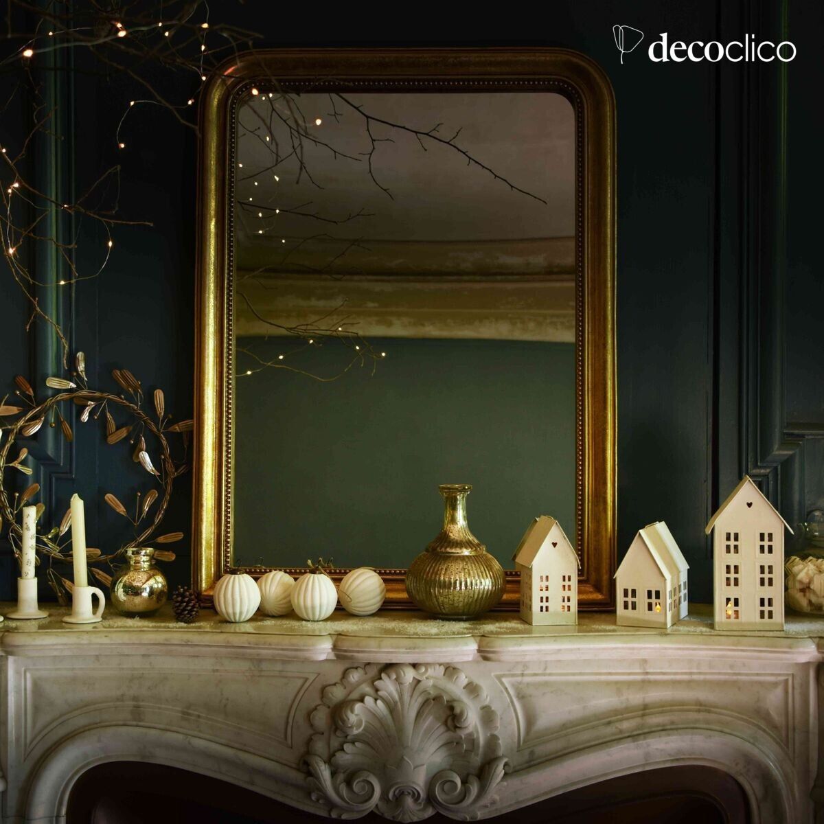 Specchio da parete dorato 75 x 100 cm  Manderley