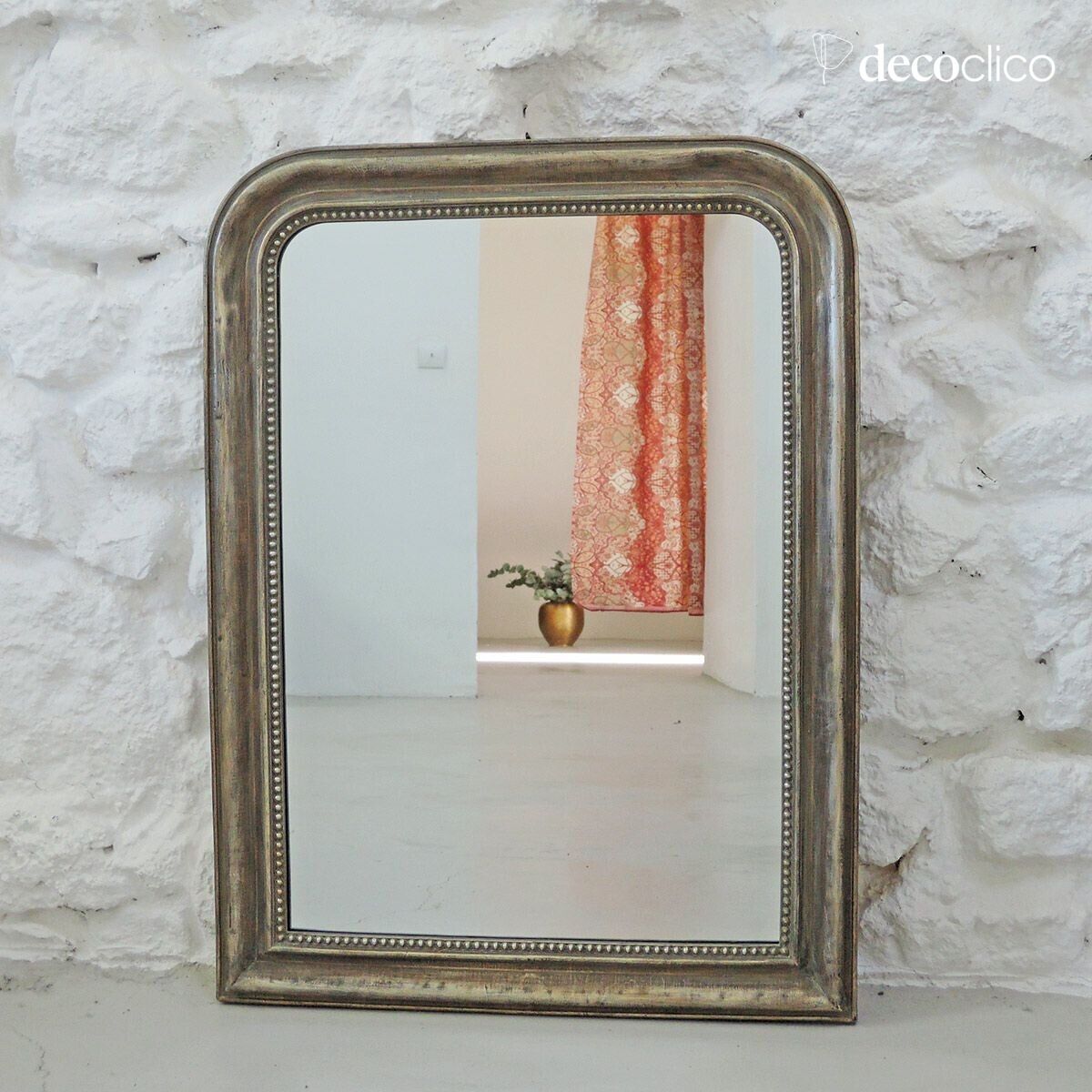 Specchio da parete grigio-verde argentato 59 x 78 cm Manderley