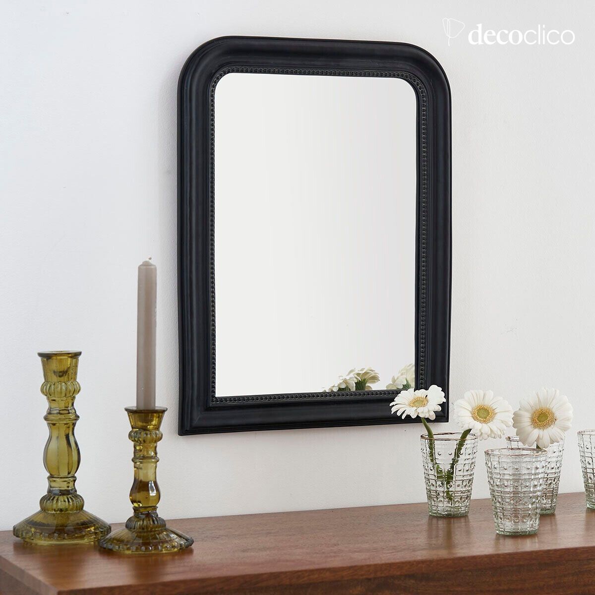 Specchio da parete nero carbone 40 x 53 cm  Manderley