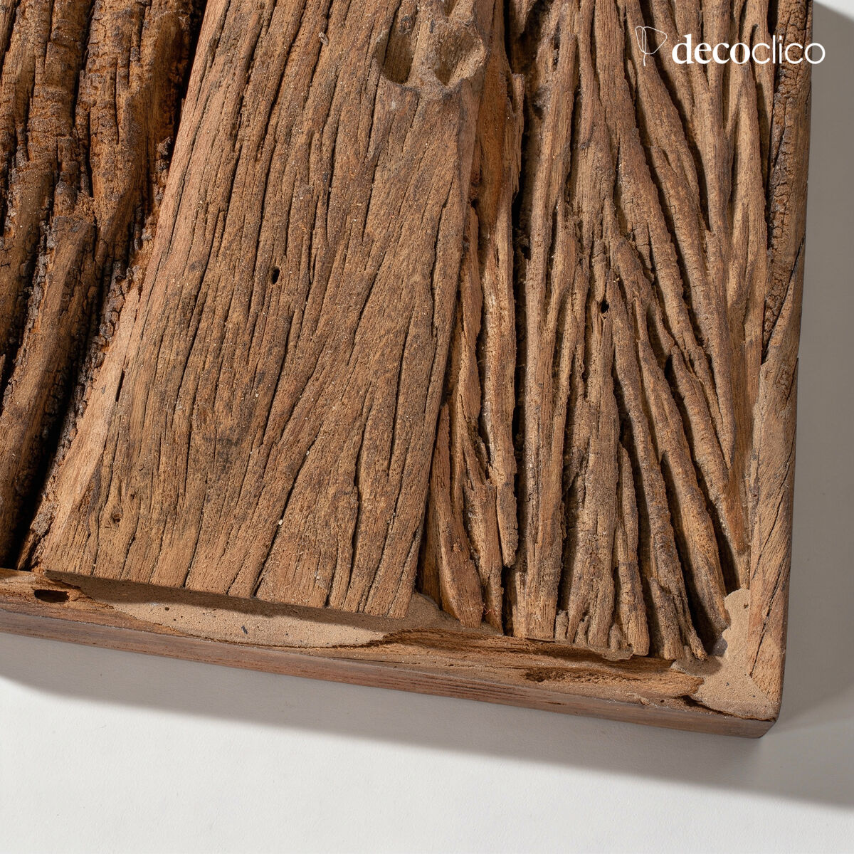 Specchio ovale con cornice in legno riciclato Pamir