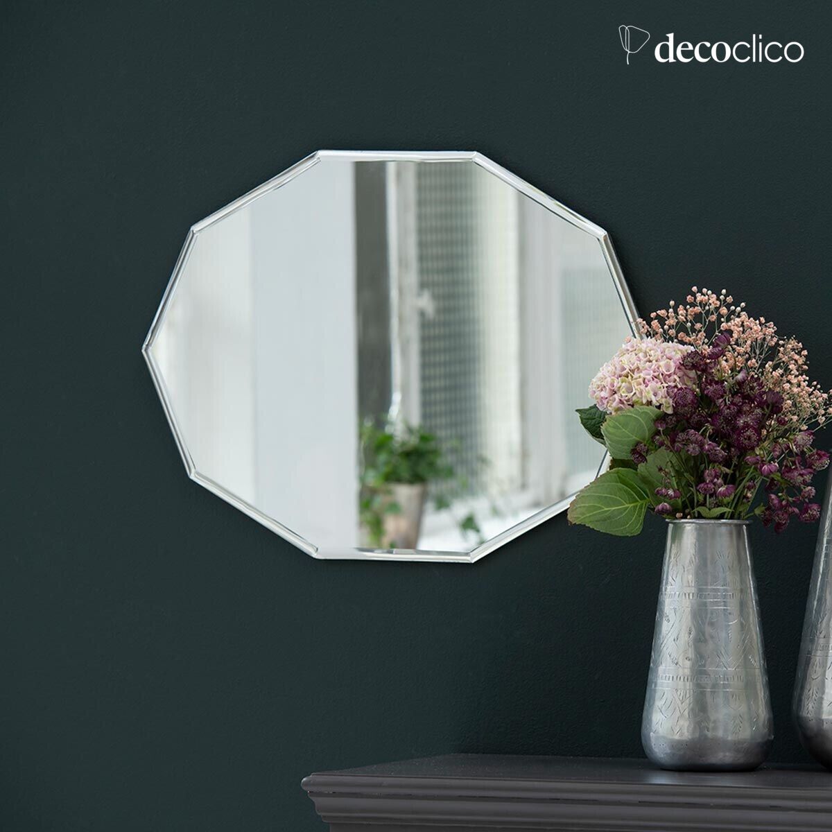 Specchio ovale decagonale smussato 59 x 44 cm Léonie