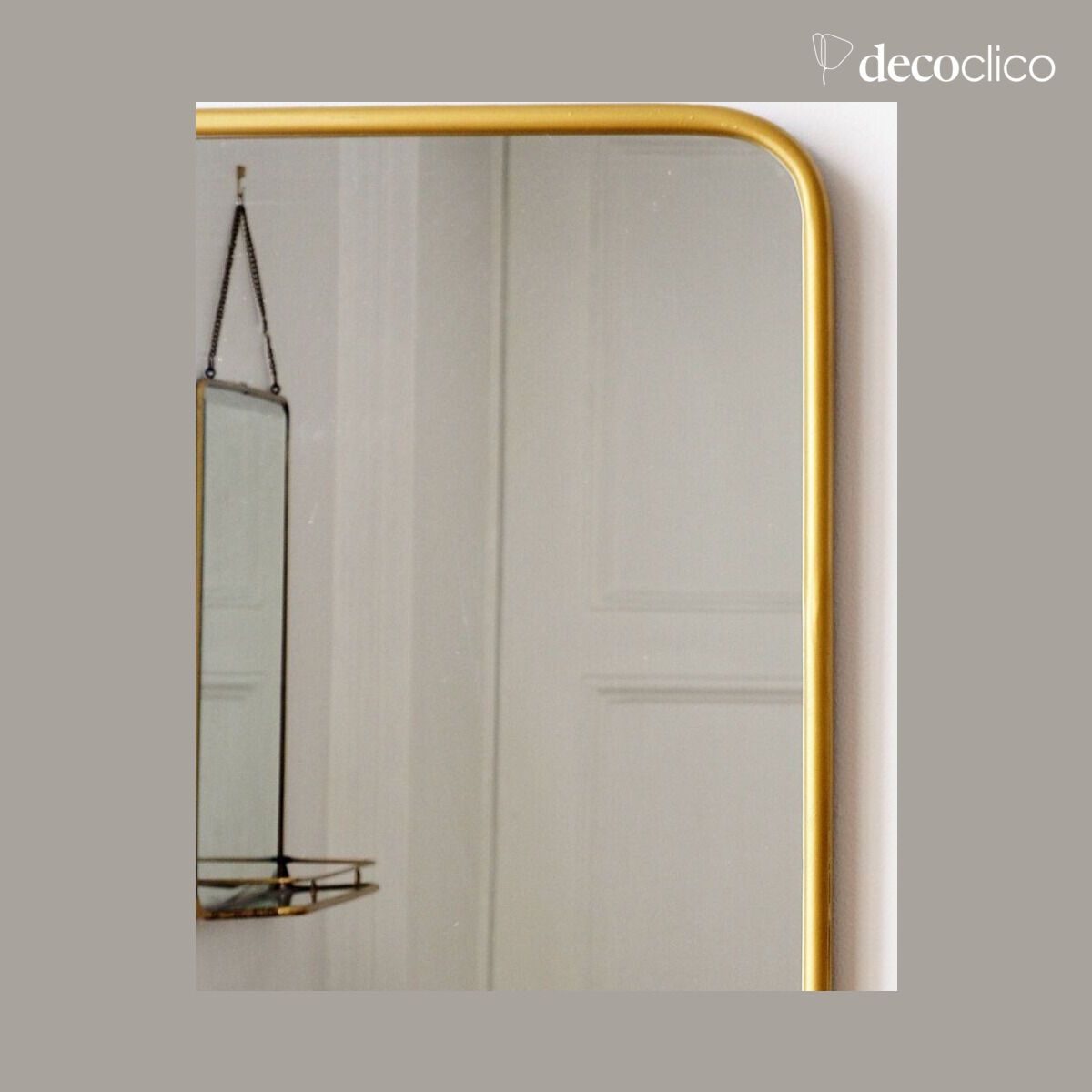 Specchio quadrato in metallo dorato 65 x 65 cm  Uptown