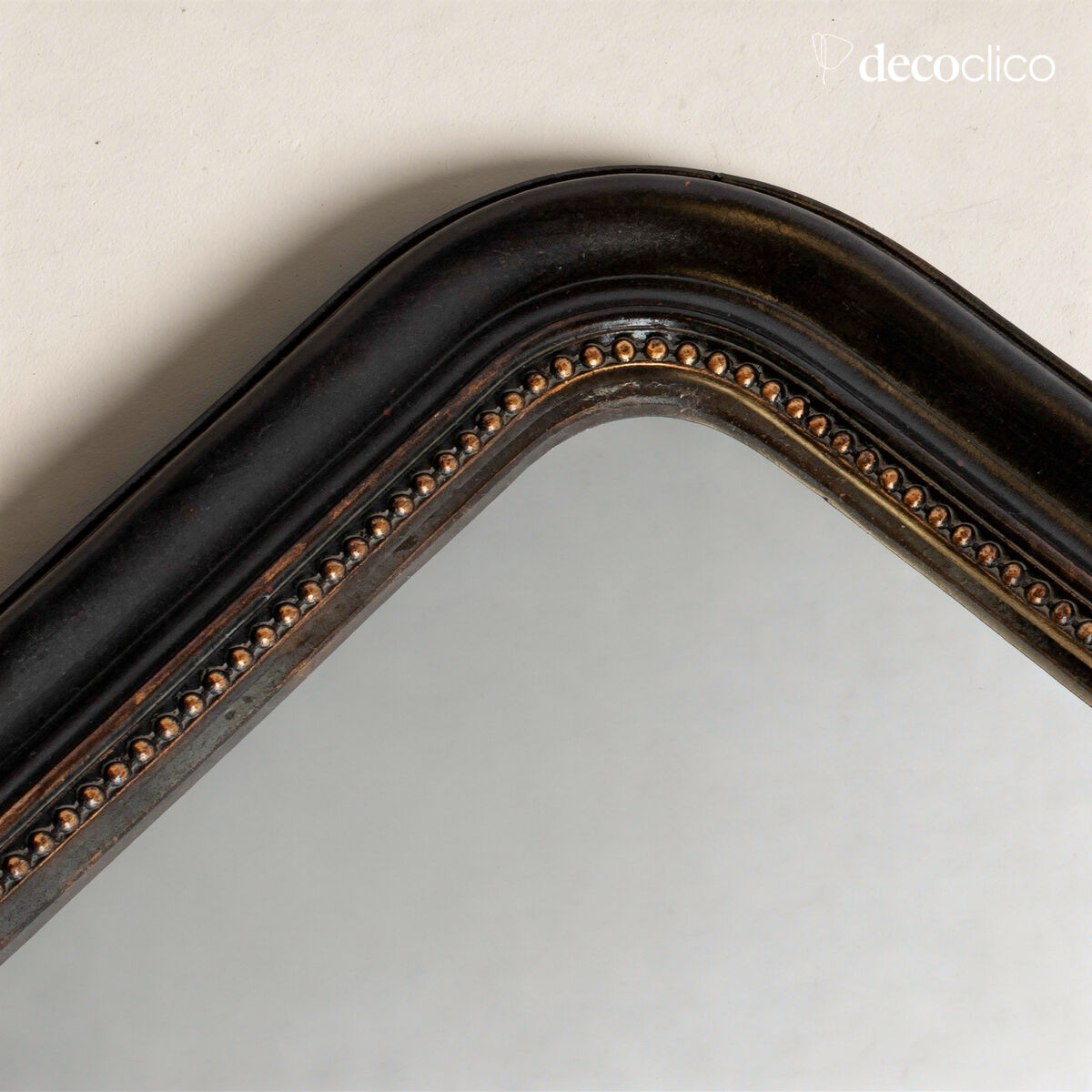 Specchio rettangolare con contorno color carbone opaco Embo