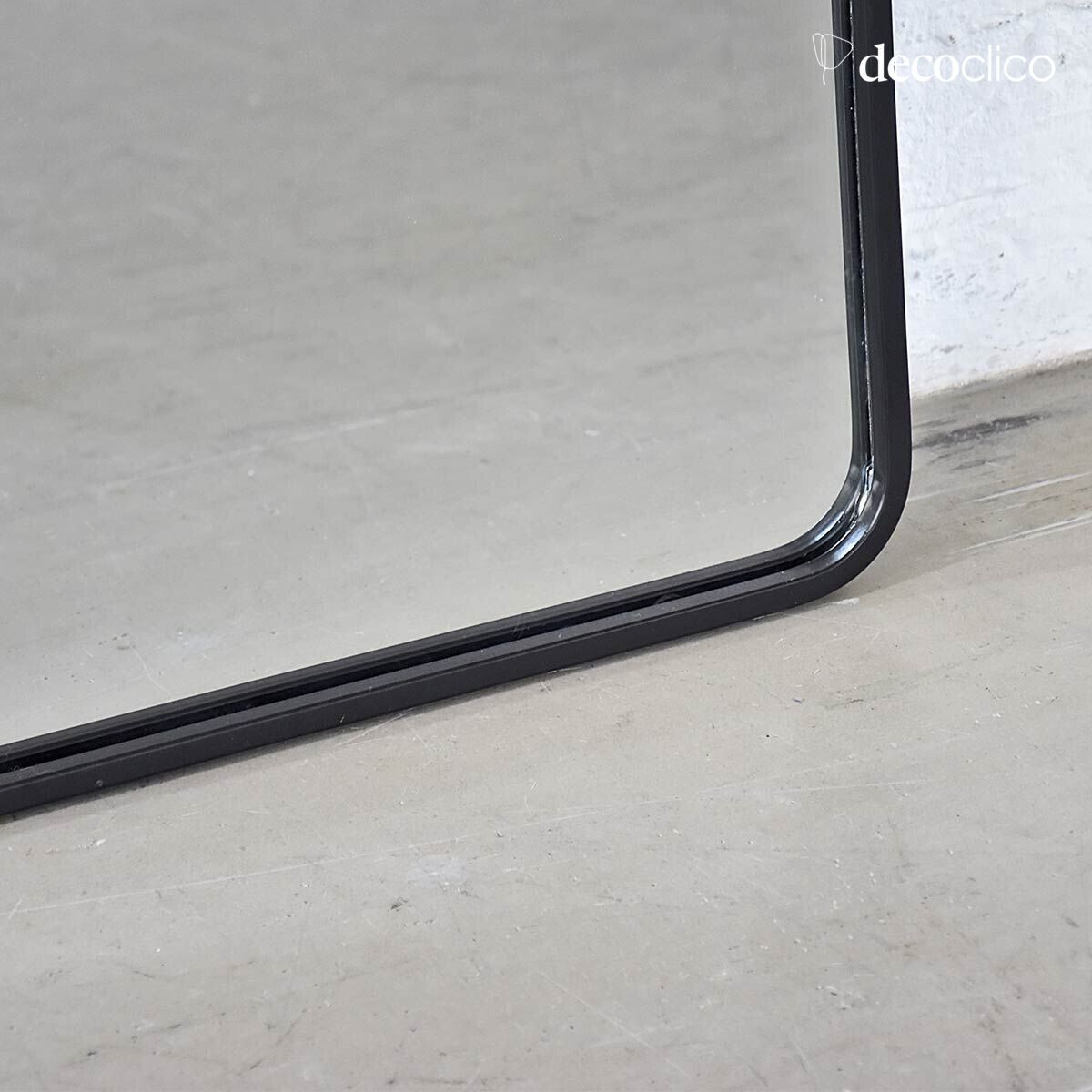 Specchio rettangolare in metallo nero 85 x 75 cm  Uptown