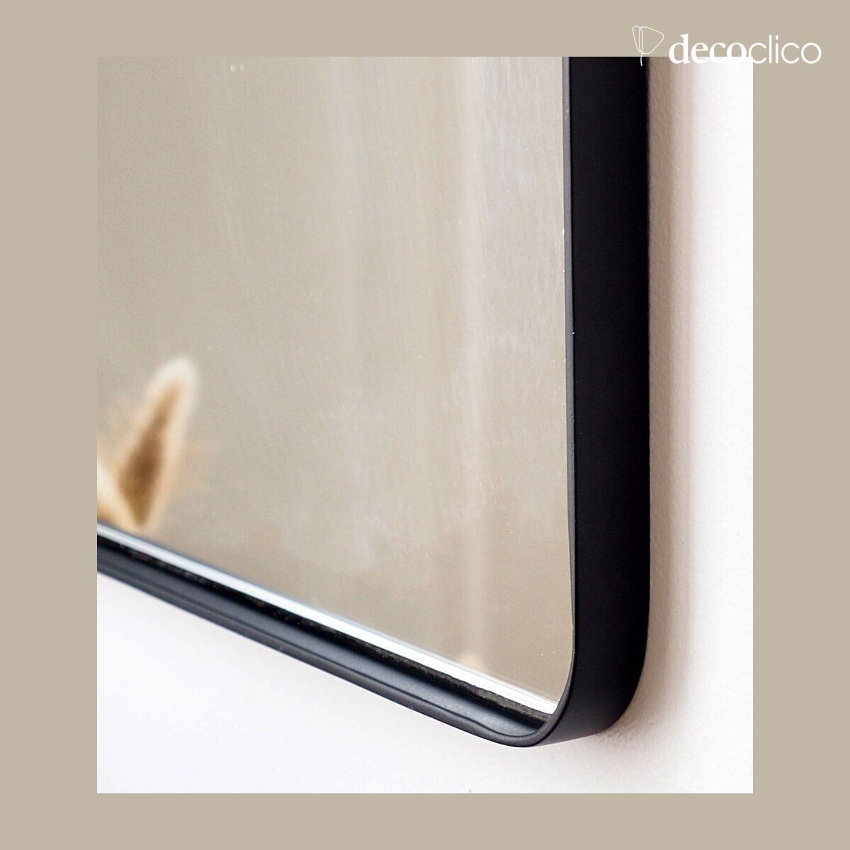 Specchio rettangolare in ottone nero 58 x 40 cm