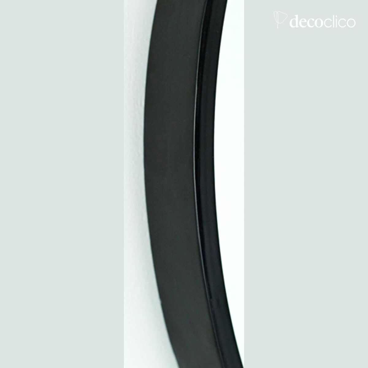 Specchio rotondo in metallo nero 60 cm  Soho
