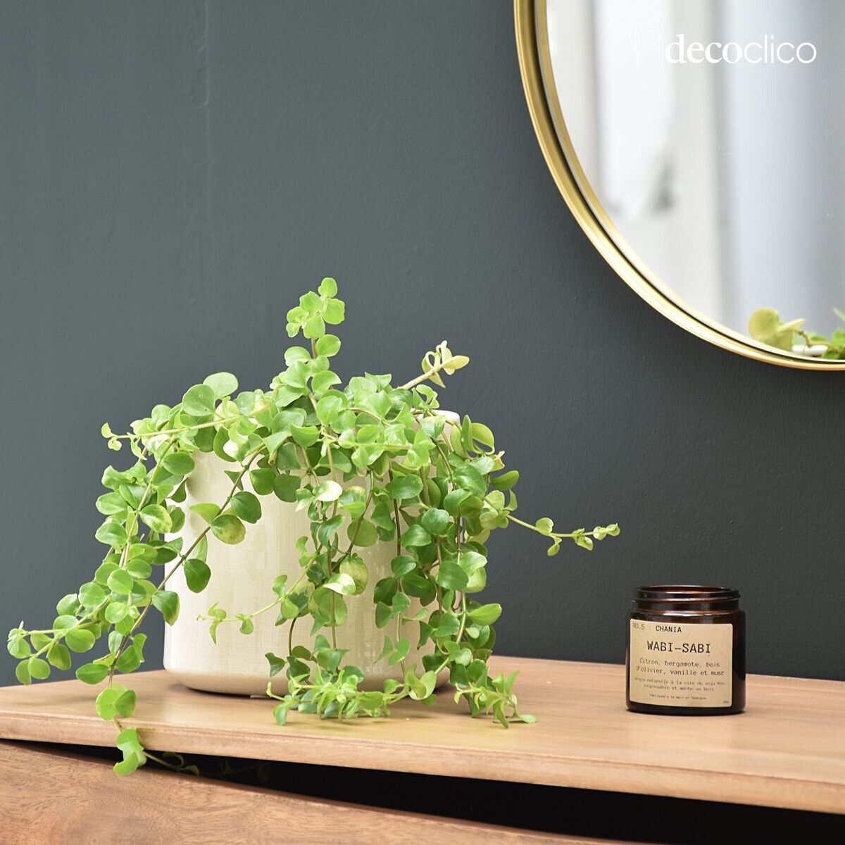 Specchio rotondo in ottone 40 cm  Murat