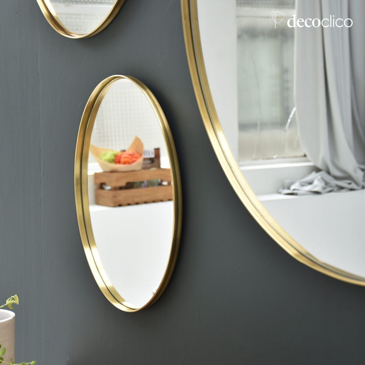Specchio rotondo in ottone 60 cm  Murat