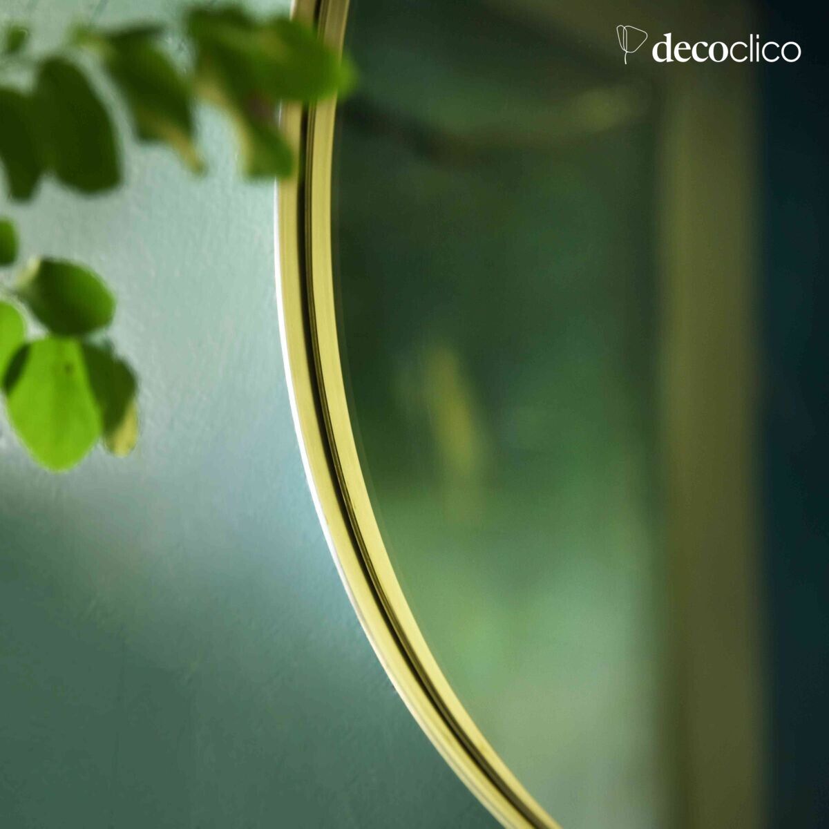 Specchio rotondo in ottone argentato 80 cm  Murat