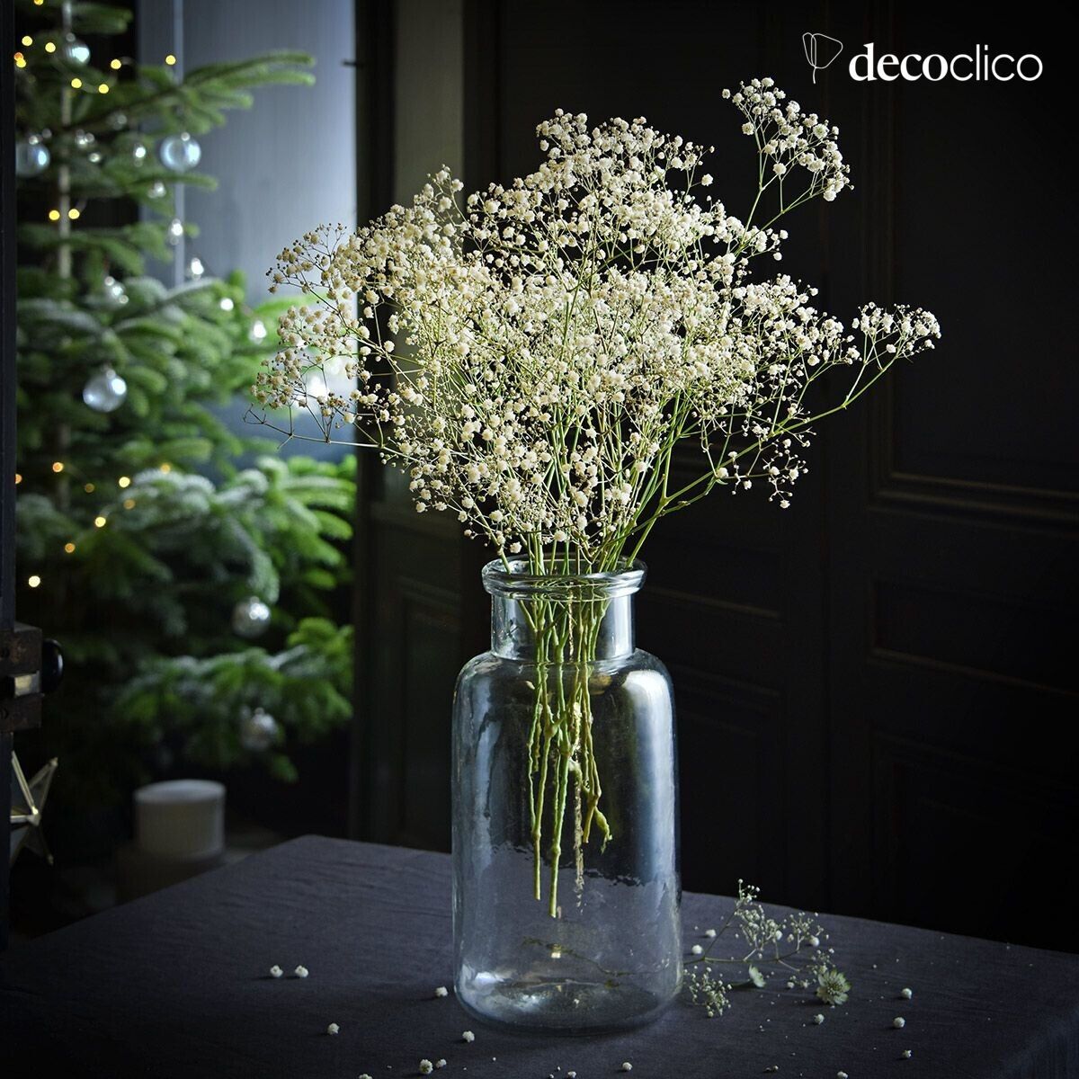 Speckled glass vase 17 x 32 cm