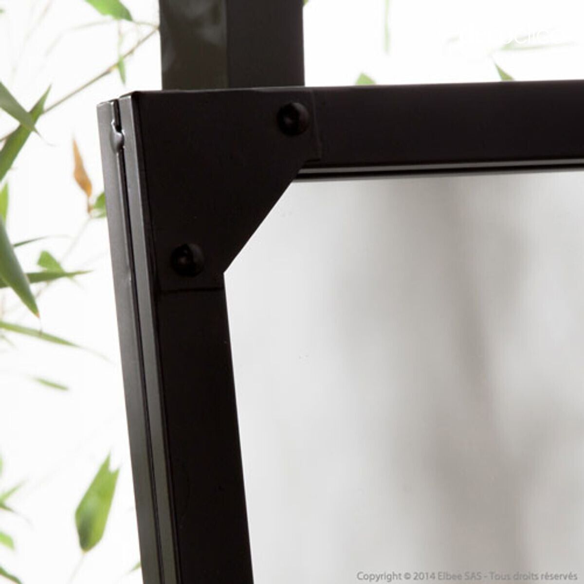 Spiegel Psyche rechteckig aus Metall schwarz 46 x 165 cm  Bricklane