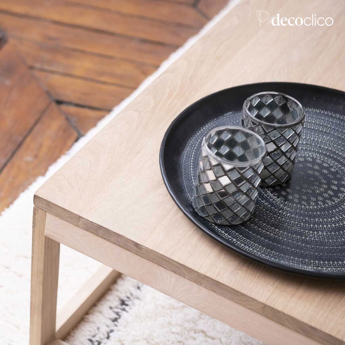 Square coffee table in FSC natural oak Mood