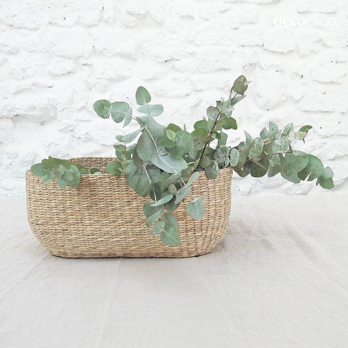 Square seagrass basket, height 16 cm Casatera