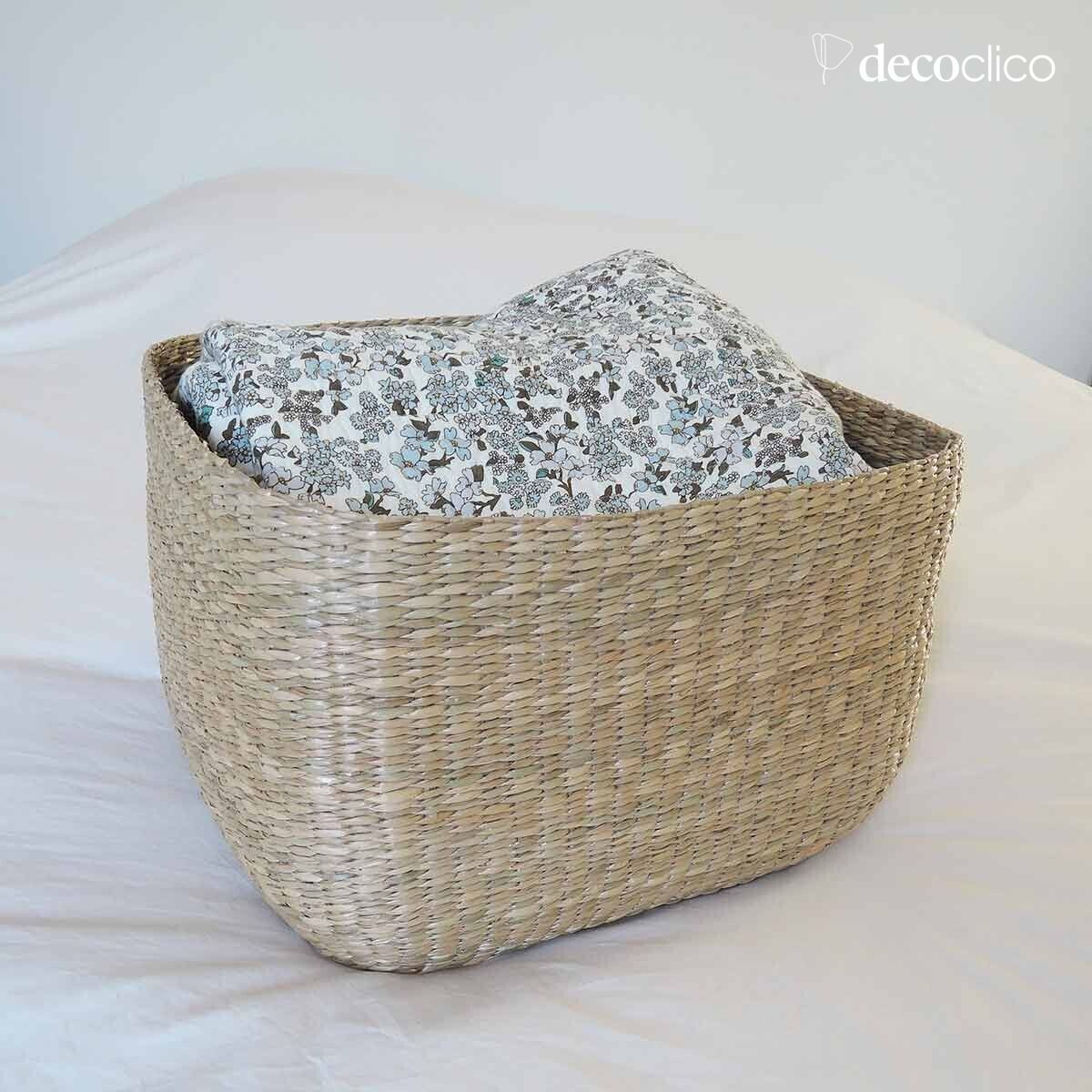 Square seagrass basket, height 24 cm Casatera