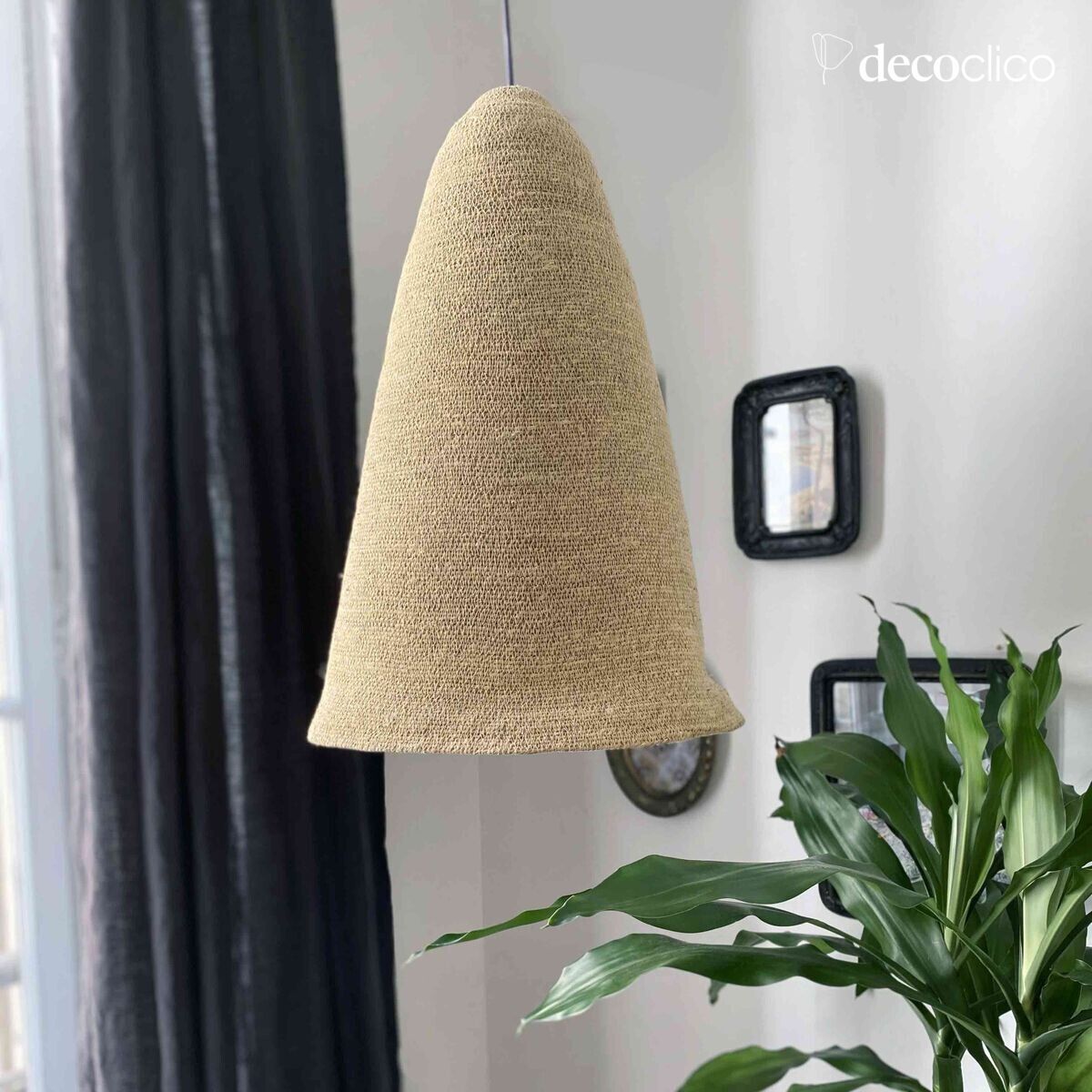 Suspension bell in natural sea rush (non-electric) Bayadère