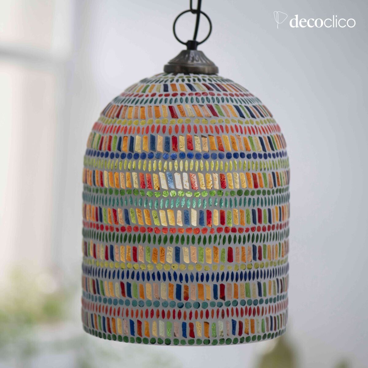 Suspension cloche en mosaïque de verre - multicolore Bangalore