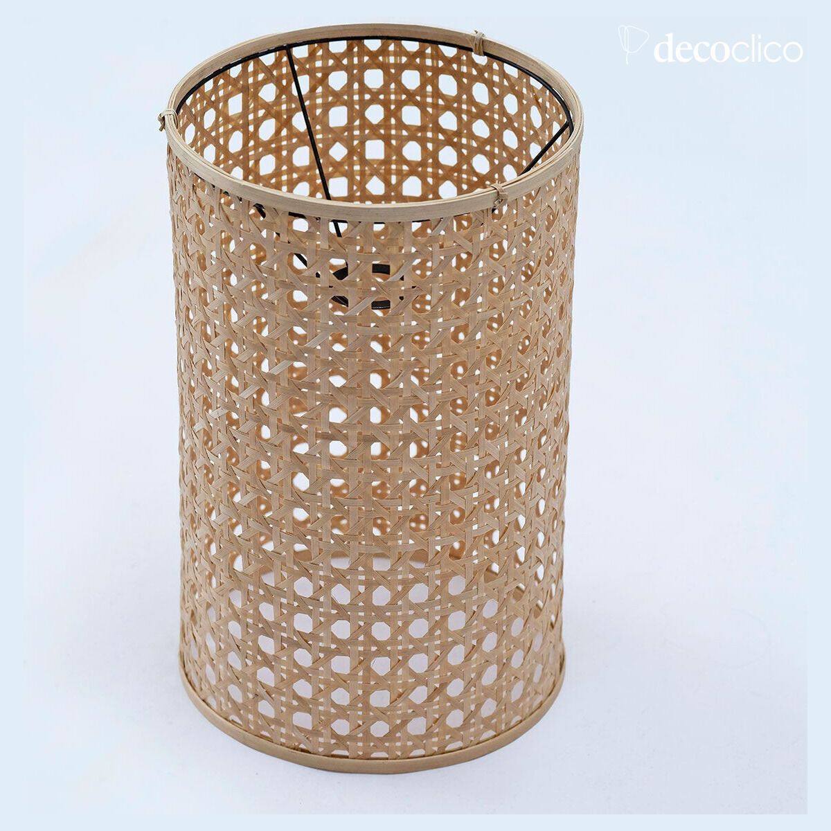 Suspension cylindrique en bambou naturel (non éléctrifiée) fait main