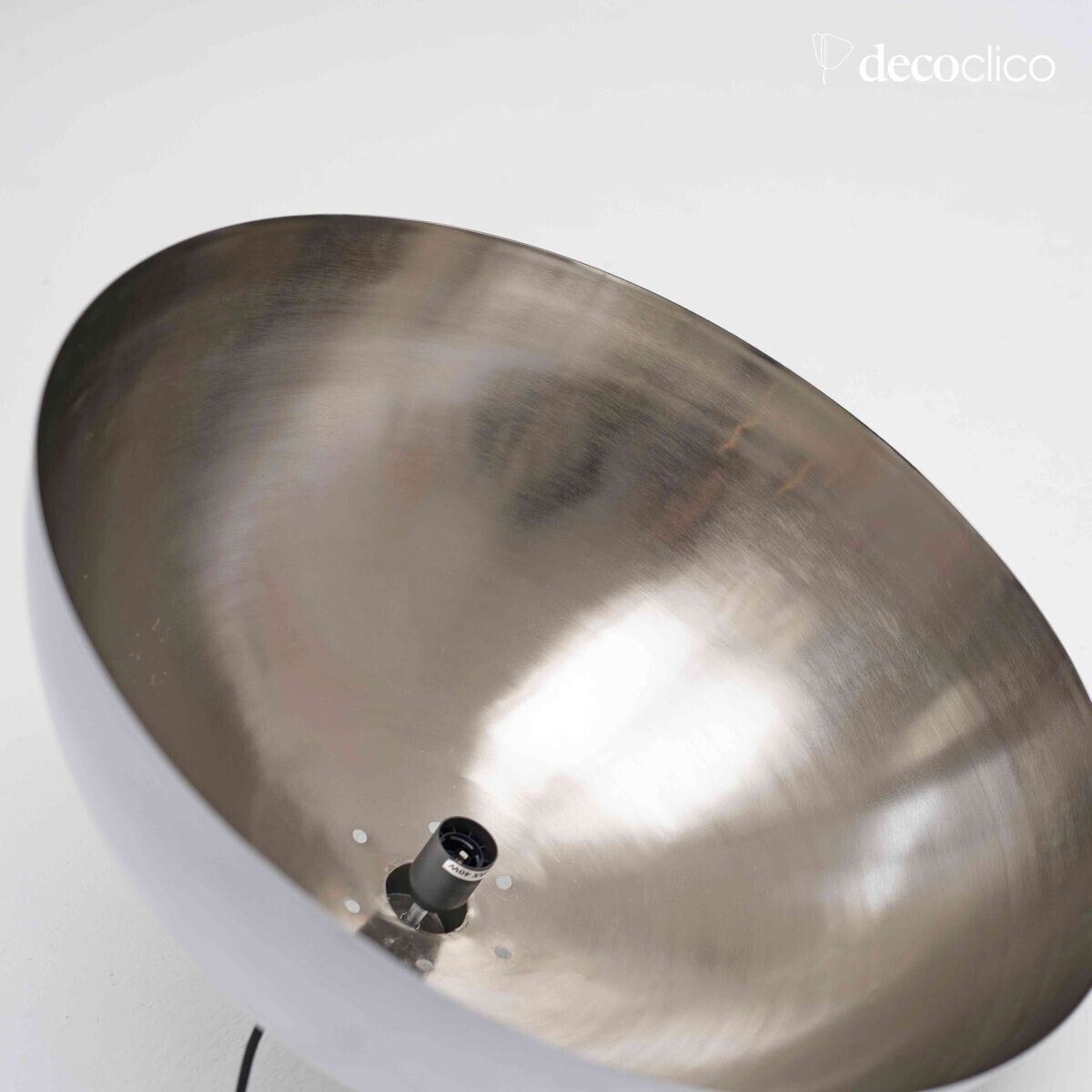 Suspensión de cúpula de metal acabado blanco mate interior plateado Douglas