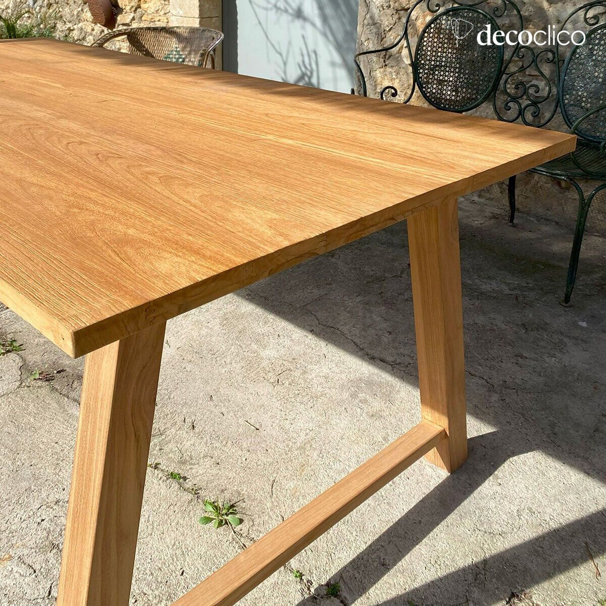 Table à manger rectangulaire en teck massif