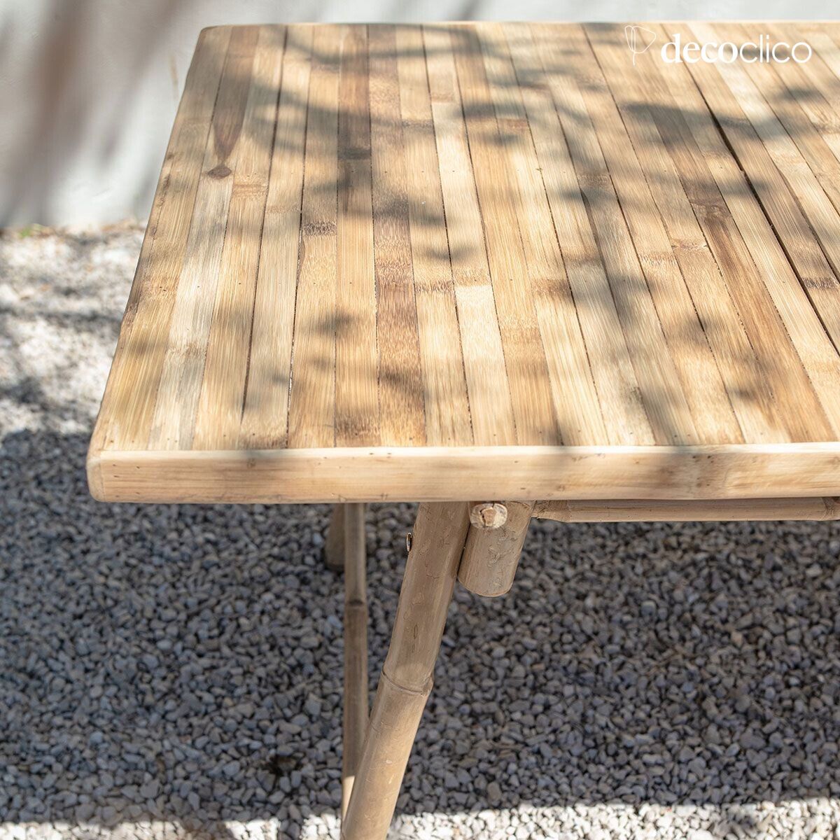 Table basse rectangulaire en bambou naturel Taman