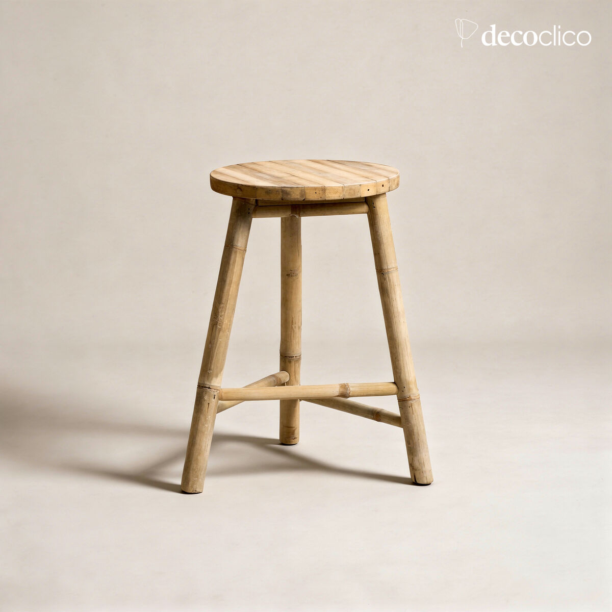 Tabouret trepied en bambou naturel Taman