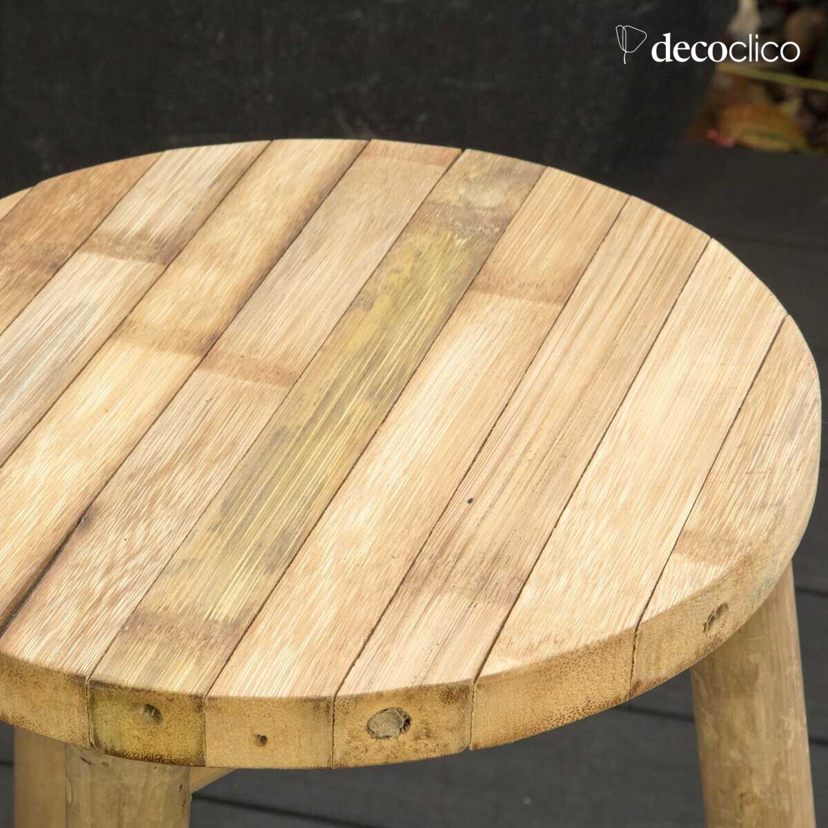 Tabouret trepied en bambou naturel Taman