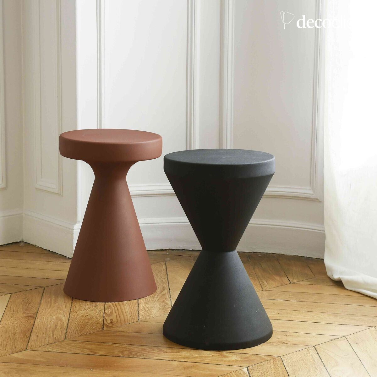 Taburete de sofá de metal negro H46 cm  Tosca