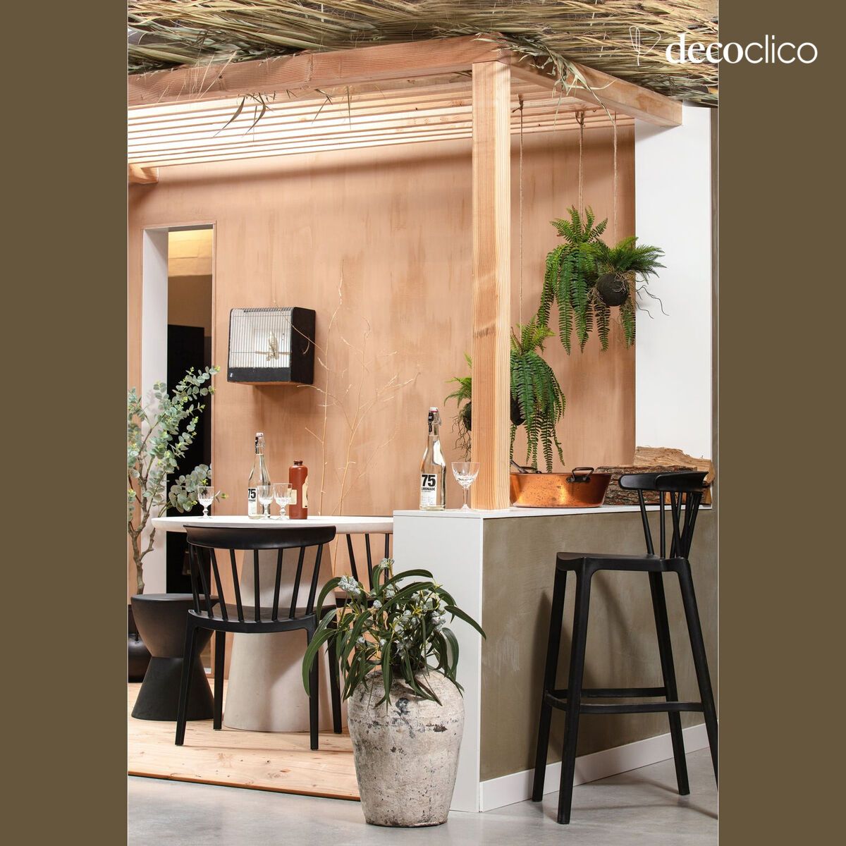 Taburete Dover antracita Made by Woood