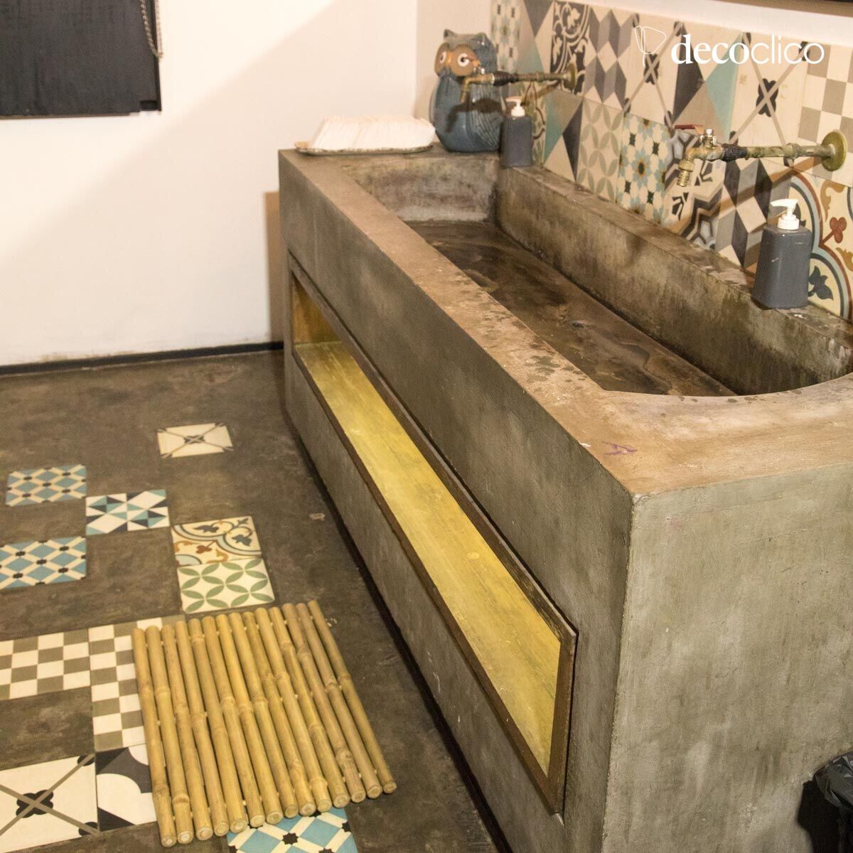 Tapis de bain en bambou naturel Taman