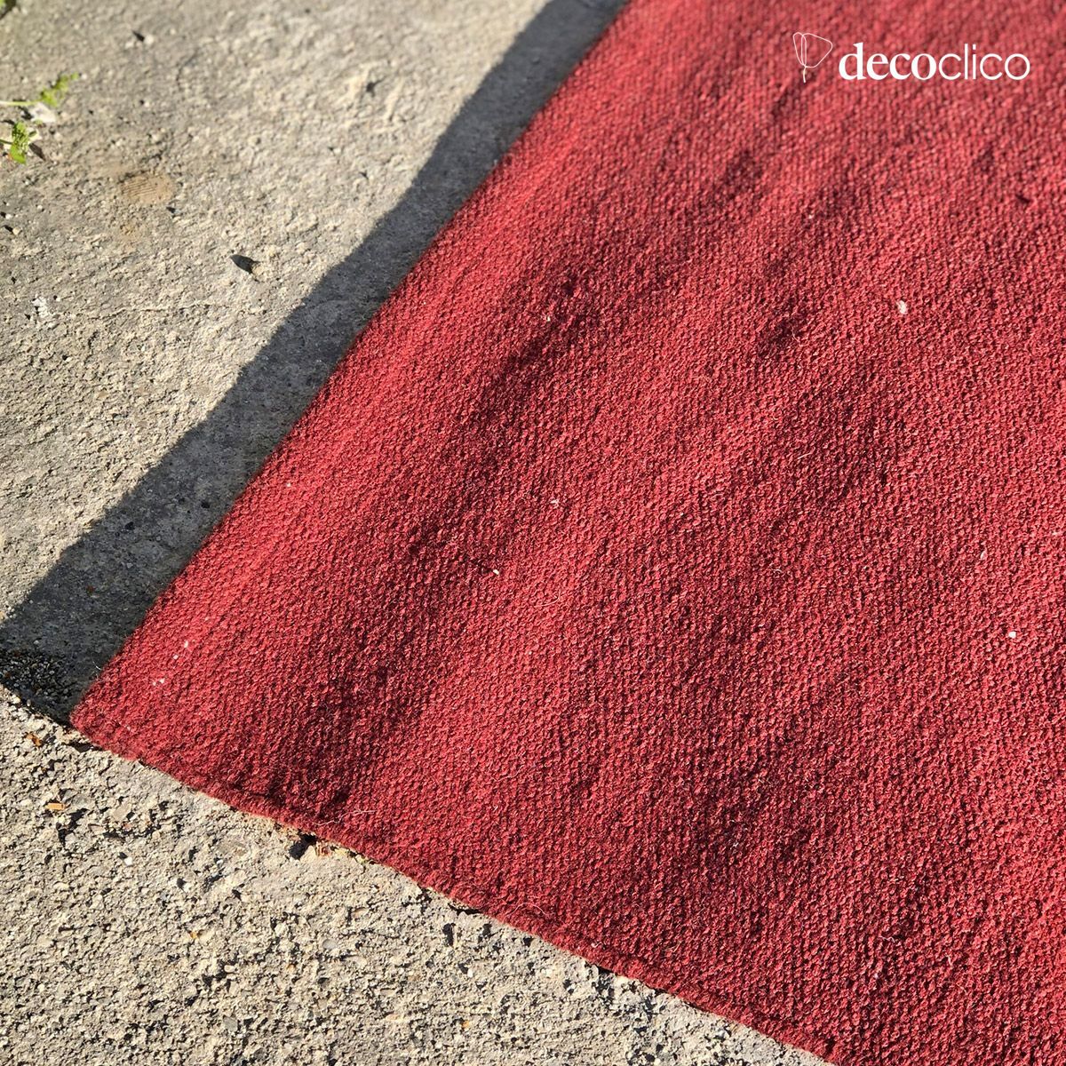 Tapis rectangulaire en fibres recyclées tissé main terracotta indoor outdoor 160 Moka